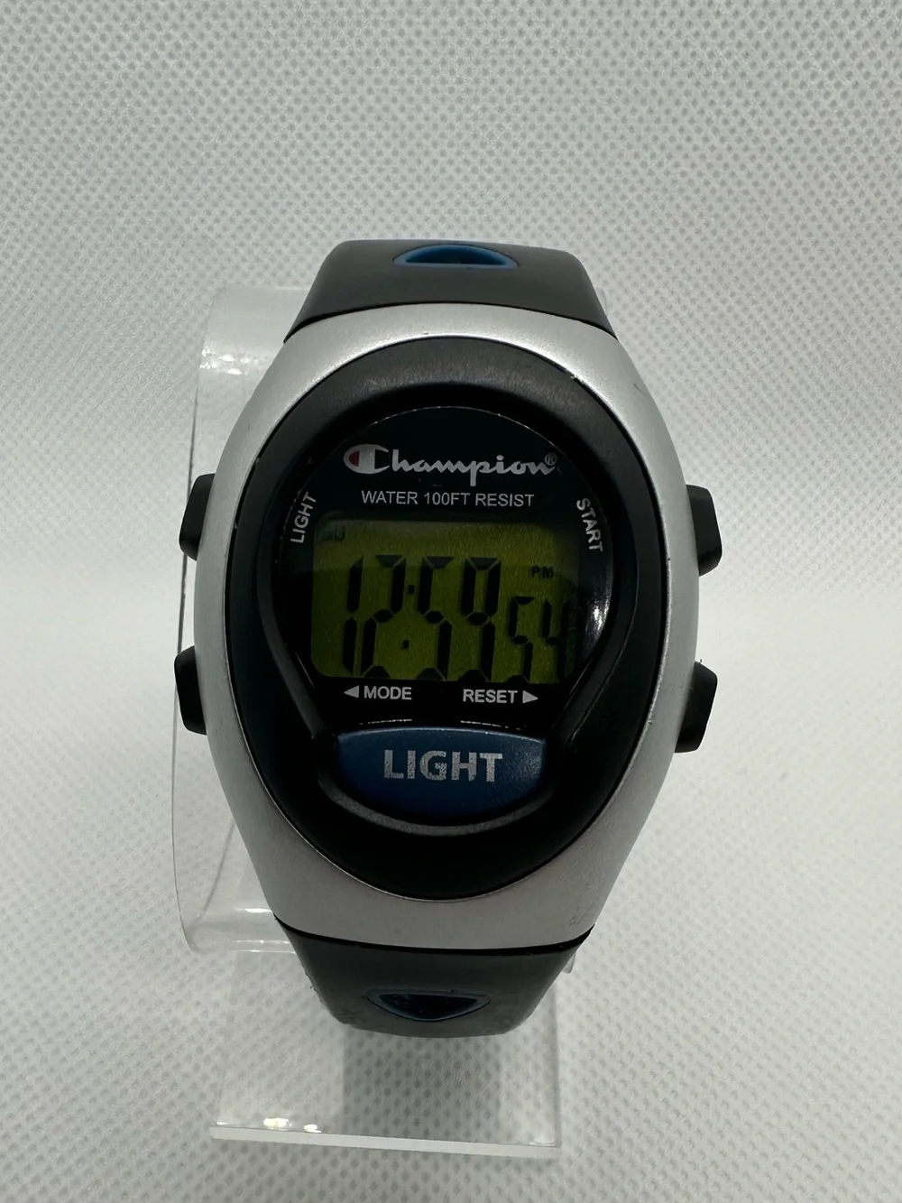 Vintage Champion Digital Multifunction Sports Watch, Silicone Strap, Running